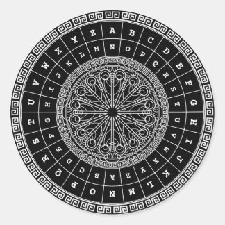 Caesar Shift - ROT13 Cipher Ronde Sticker