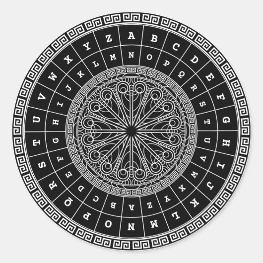 Caesar Shift - ROT13 Cipher Ronde Sticker (Voorkant)
