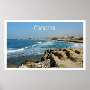 Caesarea Beach, Caesarea, Israël Poster