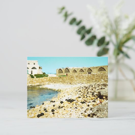 Caesarea - resten van de Romeinse haven Briefkaart (Staand voorkant)