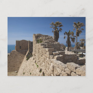 Caesarea ruïnes van de haven gebouwd door Herodes Briefkaart