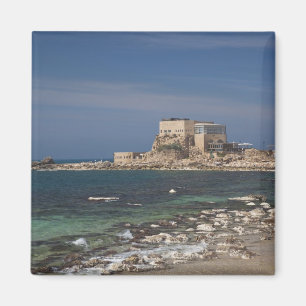 Caesarea ruïnes van de haven gebouwd door Herodes Magneet