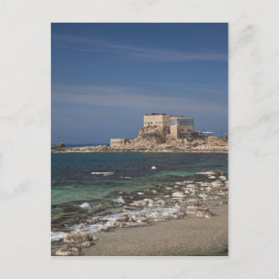 Caesarea ruins of port built by Herod the Great Briefkaart