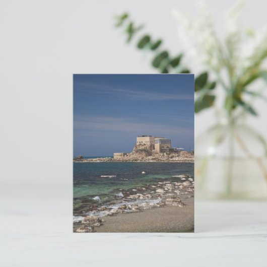 Caesarea ruins of port built by Herod the Great Briefkaart (Staand voorkant)
