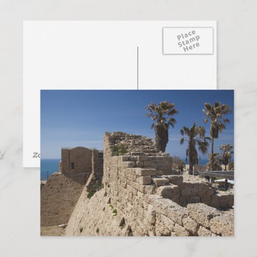 Caesarea ruins of port built by Herod the Great Briefkaart (Voorkant / Achterkant)