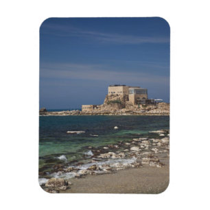 Caesarea ruins of port built by Herod the Great Magneet