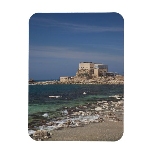 Caesarea ruins of port built by Herod the Great Magneet (Verticaal)