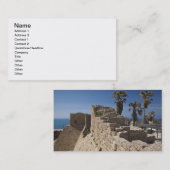 Caesarea ruins of port built by Herod the Great Visitekaartje (Voorkant / Achterkant)