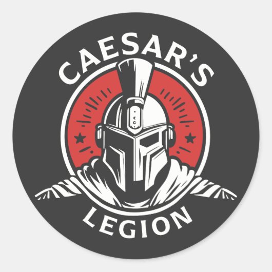 Caesars Legion New Vegas Fallout Ronde Sticker (Voorkant)