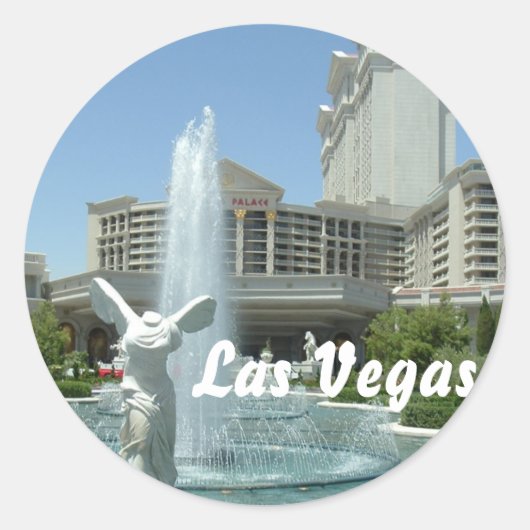 Caesars Palace Las Vegas Ronde Sticker (Voorkant)