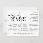 Caesicles verzorgingsgids Minimalistische Logo bak Bedankkaart (Voorkant)