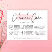 Caesicles verzorgingsinstructies Lichtroze Waterve Visitekaartje