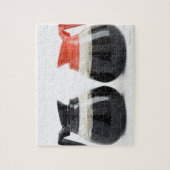Caf. en Decaf. Koffiepotten op wit. Legpuzzel (Verticaal)