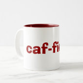 caf-fiend Mok voor Coffee- en Tea-adviseurs (Voorkant links)