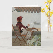 Café aan zee | Jean Béraud Kaart (Gele Bloem)