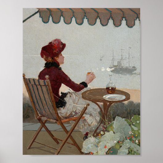 Café aan zee | Jean Béraud Poster (Voorkant)