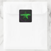 Cafe Aardemuseum Vierkante Sticker (Tas)
