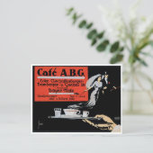 Cafe ABG  Koffiewinkel en kunst Briefkaart (Staand voorkant)