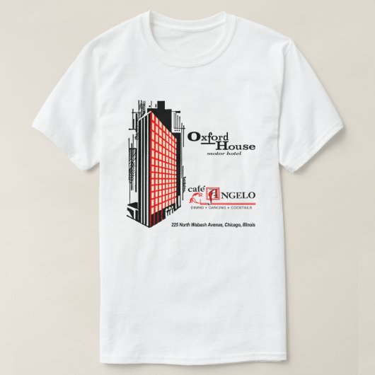 Cafe Angelo, Oxford House, Chicago, IL T-shirt (Design voorkant)