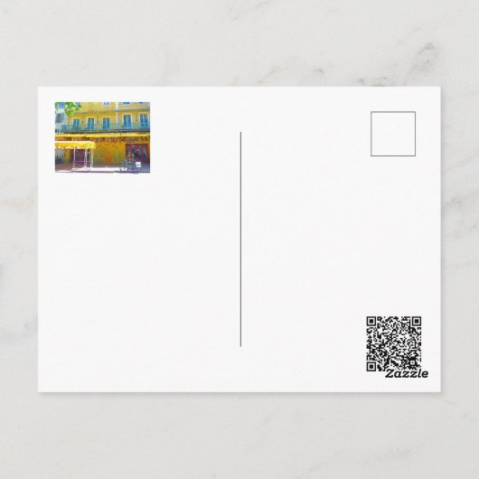 Café, Arles, Provence Briefkaart (Achterkant)