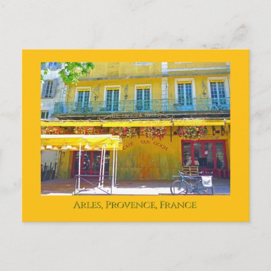 Café, Arles, Provence Briefkaart (Voorkant)