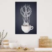 Cafe & Arterias Cerebrales Poster (Keuken)