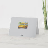 "CAFE AT NIGHT IN ARLES FRANCE" Greeting Card Kaart (Achterkant)