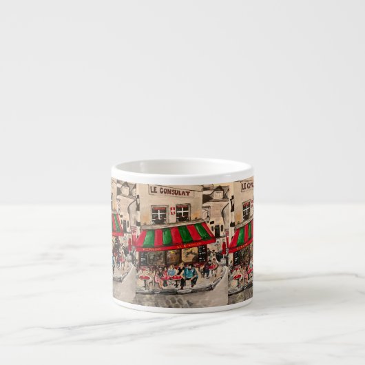 "Cafe at Rue Norvins, Montmarte" Parijs Espresso Kop (Voorkant)