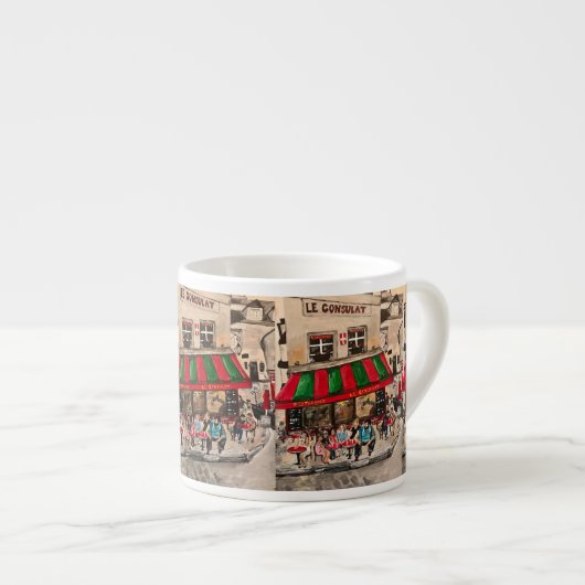 "Cafe at Rue Norvins, Montmarte" Parijs Espresso Kop (Voorkant rechts)