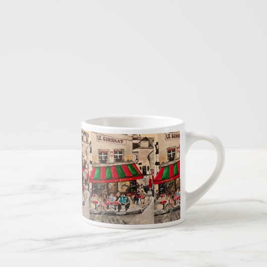 "Cafe at Rue Norvins, Montmarte" Parijs Espresso Kop (Rechts)