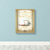 Café au Lait & Beignets Canvas Afdruk (Insitu (Houten vloer))