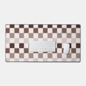 Cafe Au Lait checkerboard pattern Bureaumat (Keyboard & Muis)