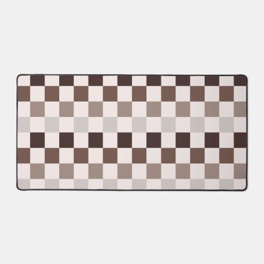 Cafe Au Lait checkerboard pattern Bureaumat (Voorkant)