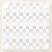 Cafe Au Lait checkerboard pattern Glazen Onderzetter (Achterkant)