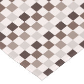Cafe Au Lait checkerboard pattern Korte Tafelloper (Hoek)