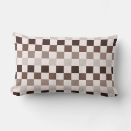 Cafe Au Lait checkerboard pattern Kussen