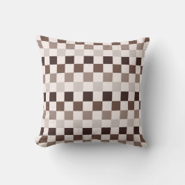 Cafe Au Lait checkerboard pattern Kussen