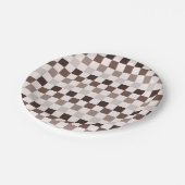 Cafe Au Lait checkerboard pattern Papieren Bordje (Gekanteld)