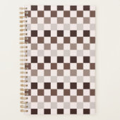 Cafe Au Lait checkerboard pattern Planner (Voorkant)