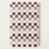 Cafe Au Lait checkerboard pattern Planner (Achterkant)