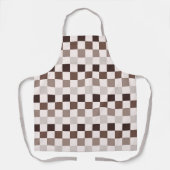 Cafe Au Lait checkerboard pattern Schort (Voorkant)