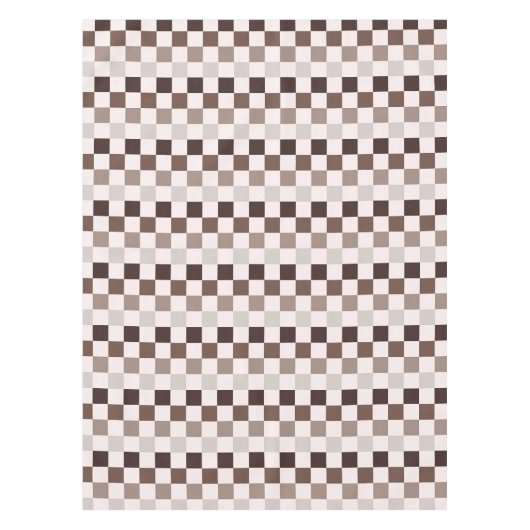 Cafe Au Lait checkerboard pattern Tafelkleed (Voorkant)