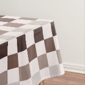 Cafe Au Lait checkerboard pattern Tafelkleed (Voorbeeld)