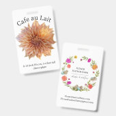 Cafe au Lait Dahlia ID Badge (Voor- en achterkant)