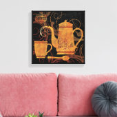 Café au Lait – de keuken van de koffieliefhebber Canvas Afdruk (Insitu (Woonkamer))