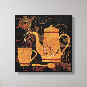 Café au Lait – de keuken van de koffieliefhebber Canvas Afdruk