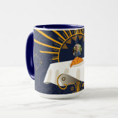 Café au Lait Deco Parijs Bistro Persoonlijk Gesche Mok (Voorkant links)