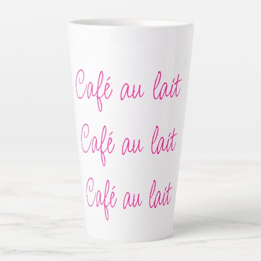 Café au lait | Eenvoudig Stijlvol Latte Mok (Voorkant)