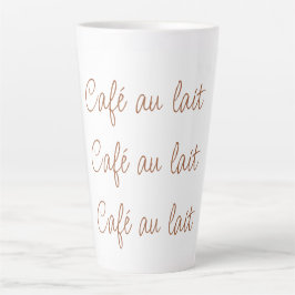 Café au lait | Eenvoudige stijlvolle schrijftypogr Latte Mok