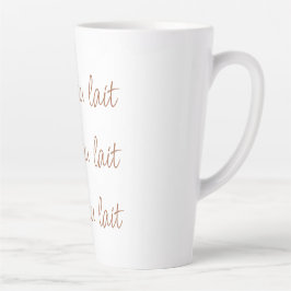 Café au lait | Eenvoudige stijlvolle schrijftypogr Latte Mok